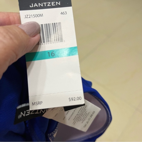 New Jantsen women Blue swimwear size 16 - Picture 7 of 7